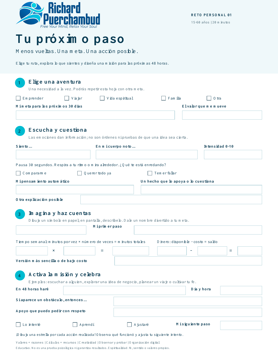 Vista previa del recurso Tu próximo paso para metas personales